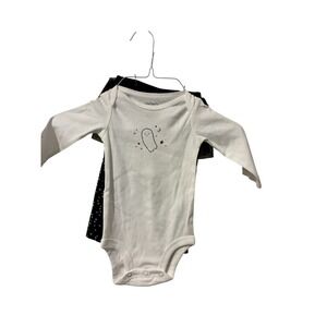 Carters Baby Girls‎ 2 Piece Set Bodysuit Pants Black Star Tulle Skirt Size 6m